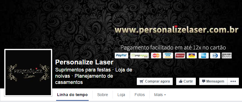 Layout para capa do facebook - Personalize laser